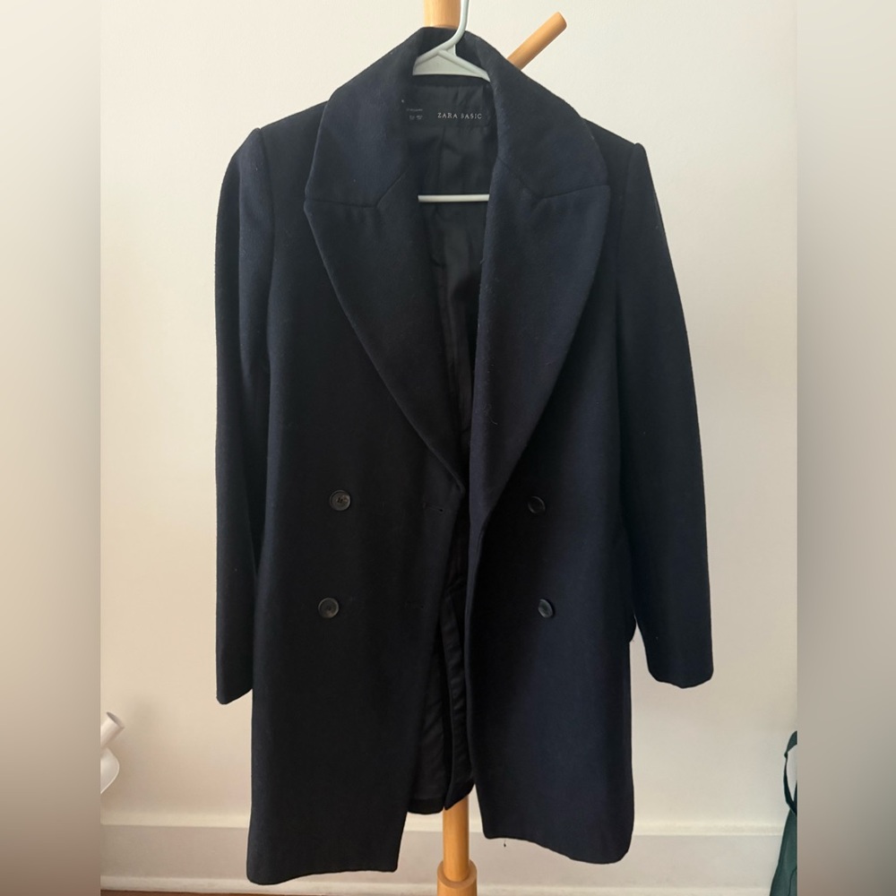 Zara Black Wool Coat